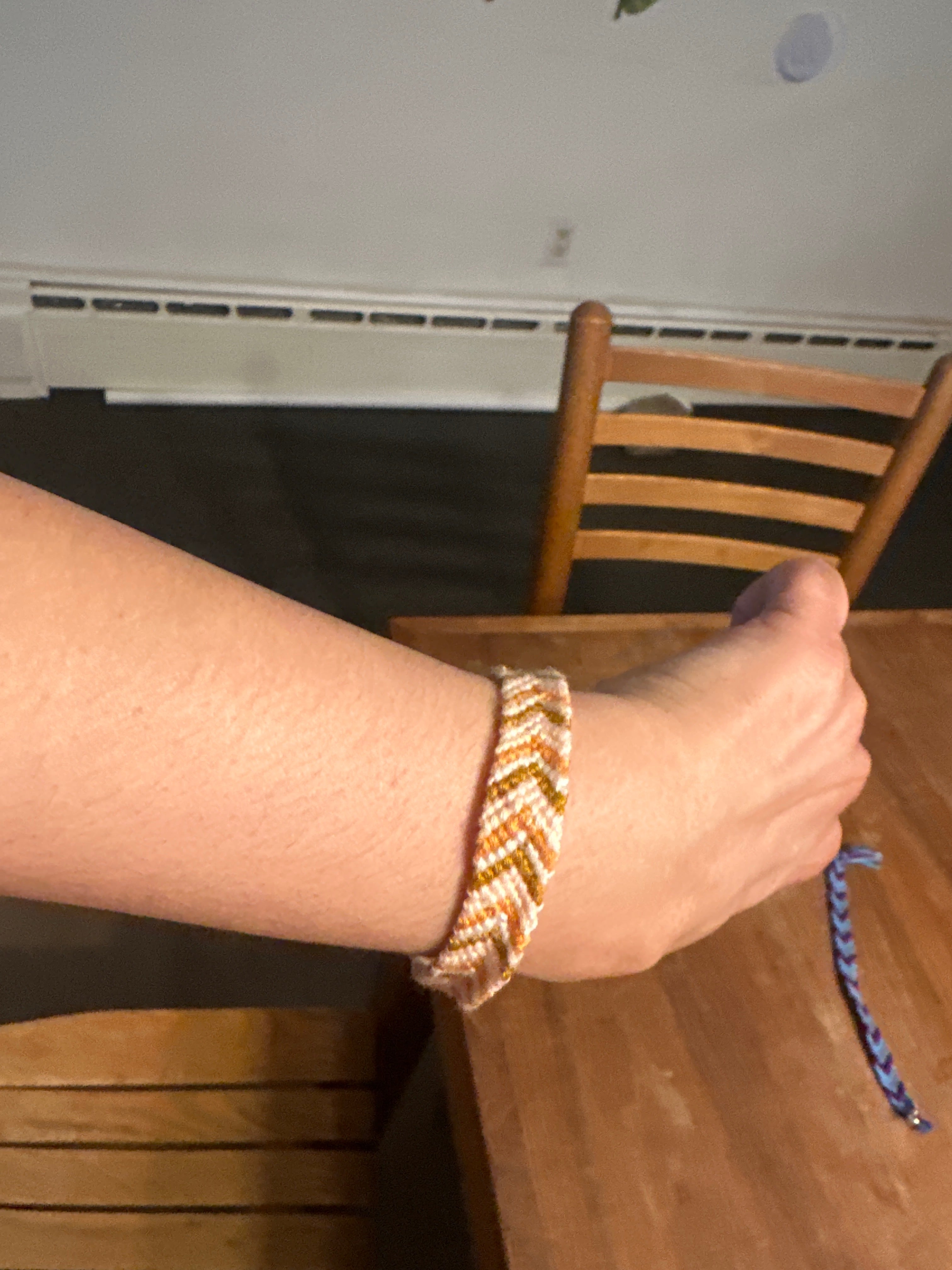 Long Chevron Bracelet-Calm and Clarity: Chai Latte